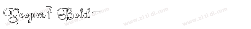 Gooper7 Bold字体转换